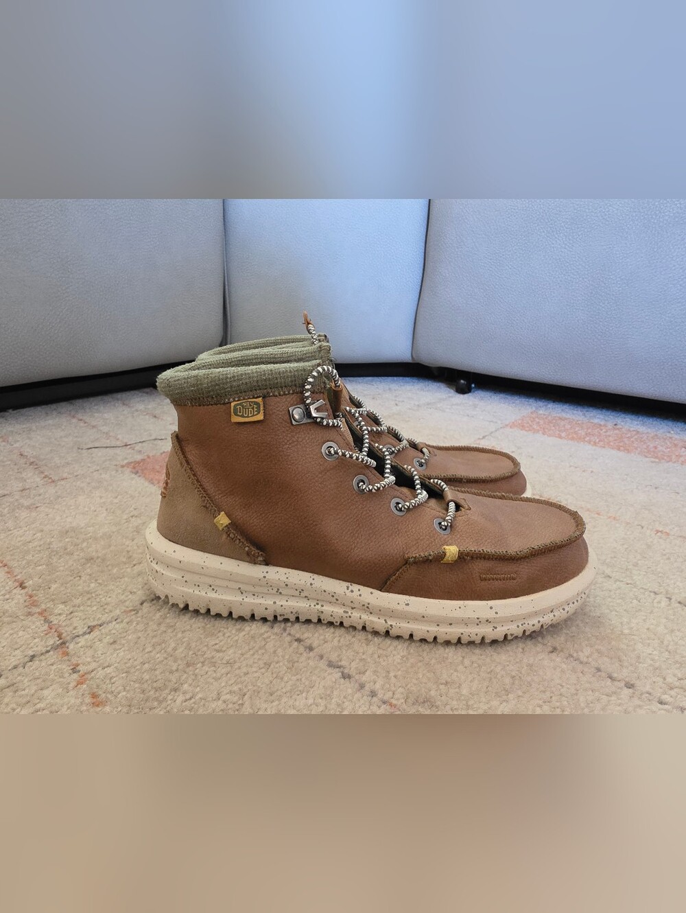 🍂 Hey Dude Mid-Top Boots | Youth Size 5 | Brown | Cozy & Lightweight 🍂
